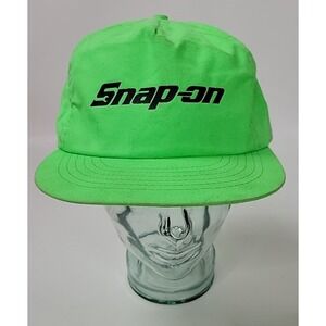 Vintage Snap On Tools Neon‎ Green Swingster Snapback Trucker Hat USA